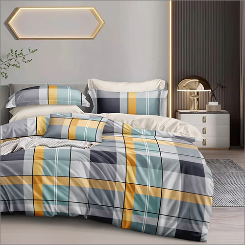 मल्टीकलर (अलग-अलग रंग और डिज़ाइन उपलब्ध) चेक्ड बेडशीट सेट