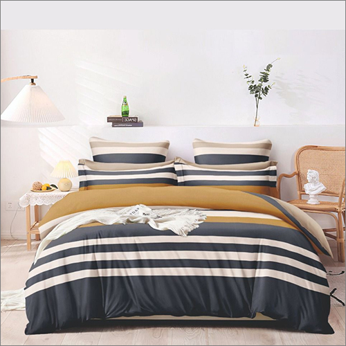 ब्लू-व्हाइट-येलो (अलग-अलग रंग और डिज़ाइन उपलब्ध) किंग साइज़ बेडशीट सेट