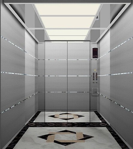 Stainless Steel Elevator Cabin - 2.0m x 1.5m, 1000 kg Capacity | Automatic Door, Microprocessor Control, LED Lighting, Mirror Polished Finish