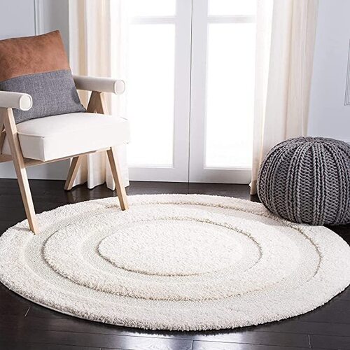 Modern 3D Shaggy Carpet - Backing Material: Jute And Cotton Mix