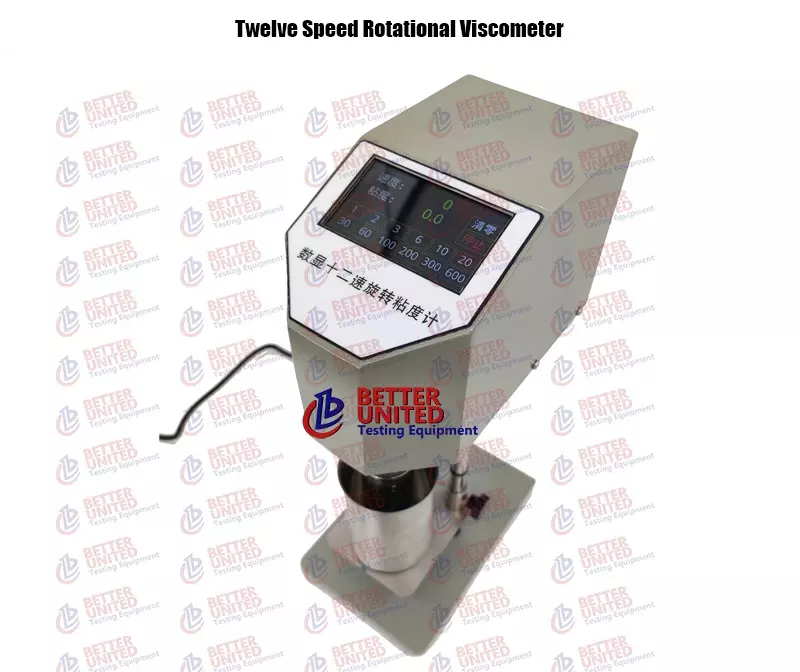 Twelve Speed Rheometer Rotational Viscometer For Calculating The Viscosity Of Pseudo-plastic Fluids