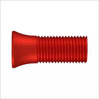 Red Conical Plastic Cylinder Fixture