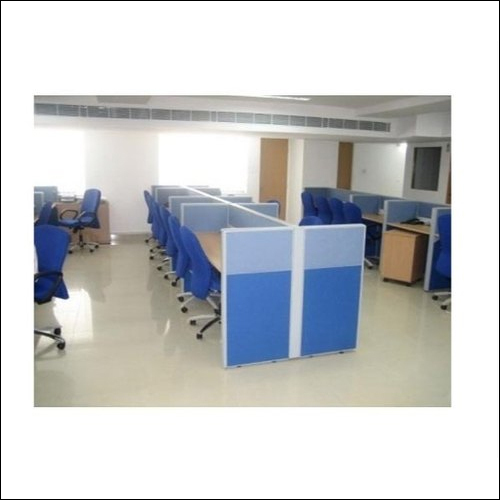 Blue Computer Workstation Tables