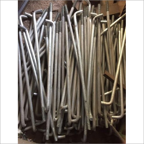 Ms Foundation Bolt - Ms U-shape, Round Head, Ideal Diameter | 50 Pack, Corrosion Resistant, Industrial Grade, Polished Finish, Durable Design