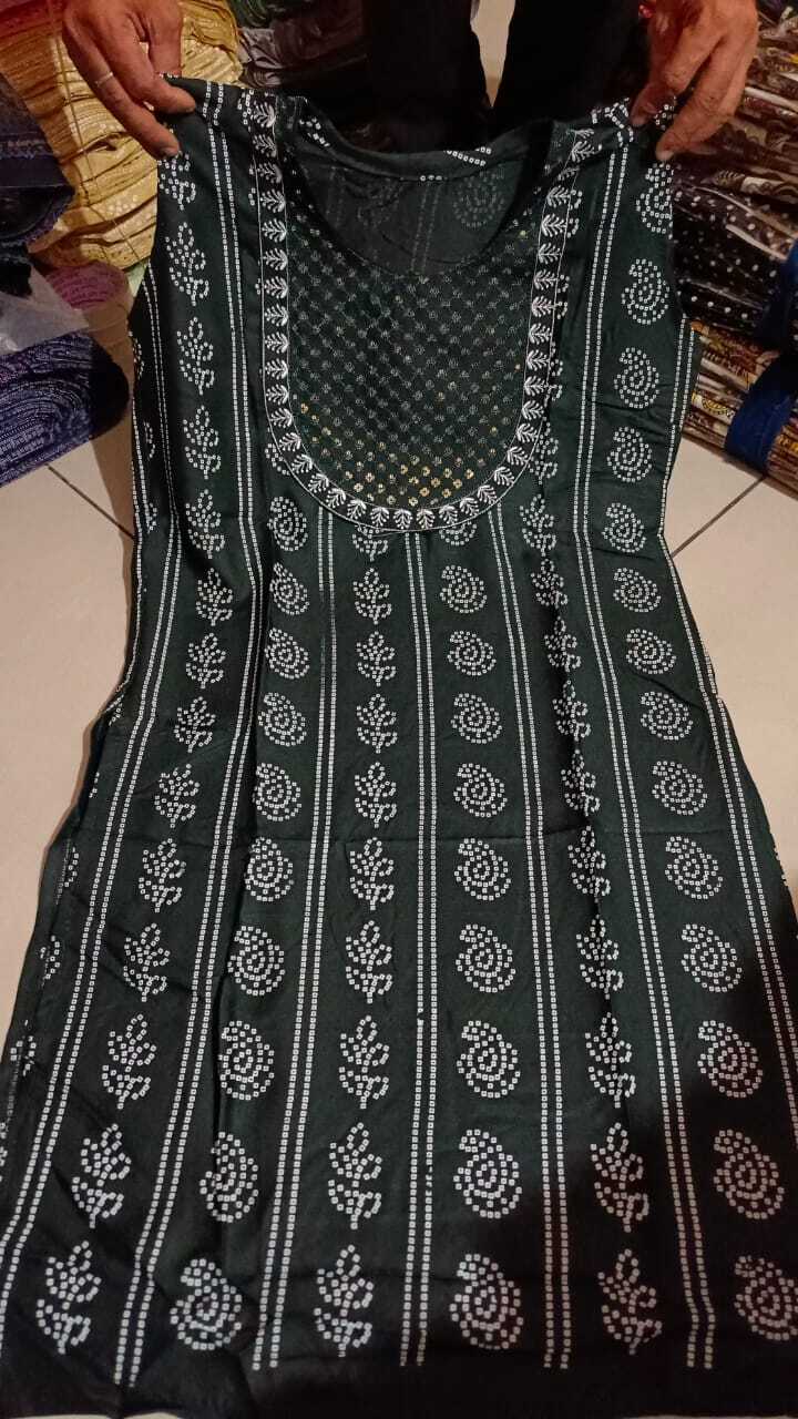 Rayon Kurti Collection - Rayon, Size M L Xl, Sleeveless Design With Embroidered Patch Work, Breathable And Washable | Customized Logo, Casual Wear For Ladies