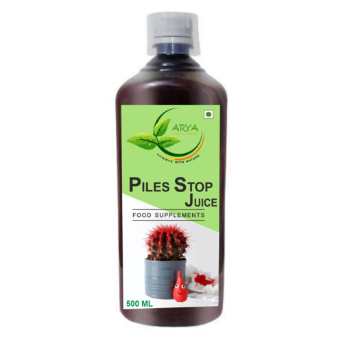Piles Stop Juice - 500ML Herbal Juice Bottle | Supports Digestive Health, Alleviates Acidity & Constipation Symptoms, Bitter Taste