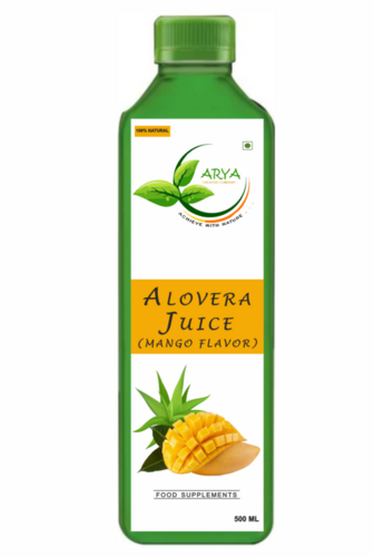 Aloe Vera Mango Juice - 500ml Bottle | Rich in Essential Amino Acids, Vitamins, Enzymes, Therapeutic Benefits