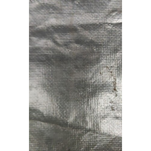 Aluminium Coated Fibreglass Fabric - High-Temperature Resistance up to 600°C, Silver Color, Ideal for Protective Wear and Industrial Applications