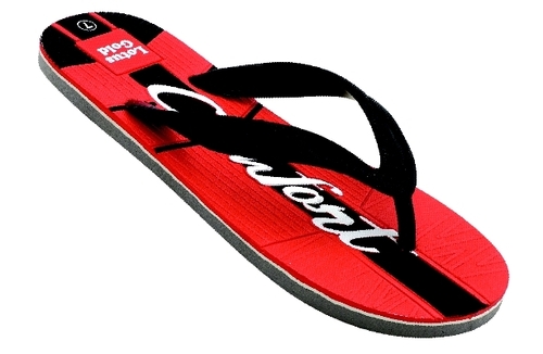 Mens printed red slipper