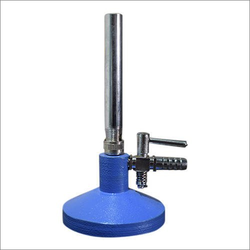 Rust Resistance Laboratory Bunsen Burner - Metal, Height 15 Cm, Base Diameter 10 Cm, Working Temp 800 - 1000 A C | Application: Lab, Warranty: Yes