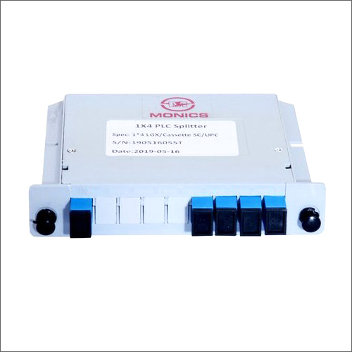 4 Way Cassette Coupler Splitter - Plastic, Metal Material | Grey, Four Ports, Operating Temperature -40°C to +85°C, For Networking & FTTH