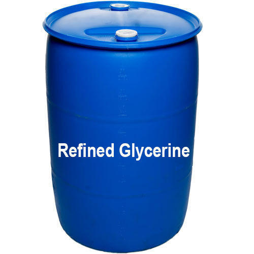 Refined Glycerine - Plastic Material, 1.26 g/mL Density, Blue Color | 1450 cP Viscosity, pH 6.0 - 8.0, Room Temperature Storage, Drum Packaging