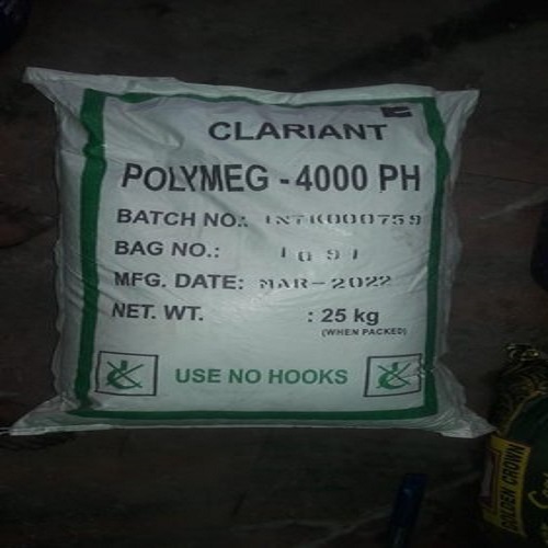 Polyethylene Glycol - Molecular Weight 4000 g/mol, White Powder Appearance , Water Soluble and Melting Point 64-66 °C