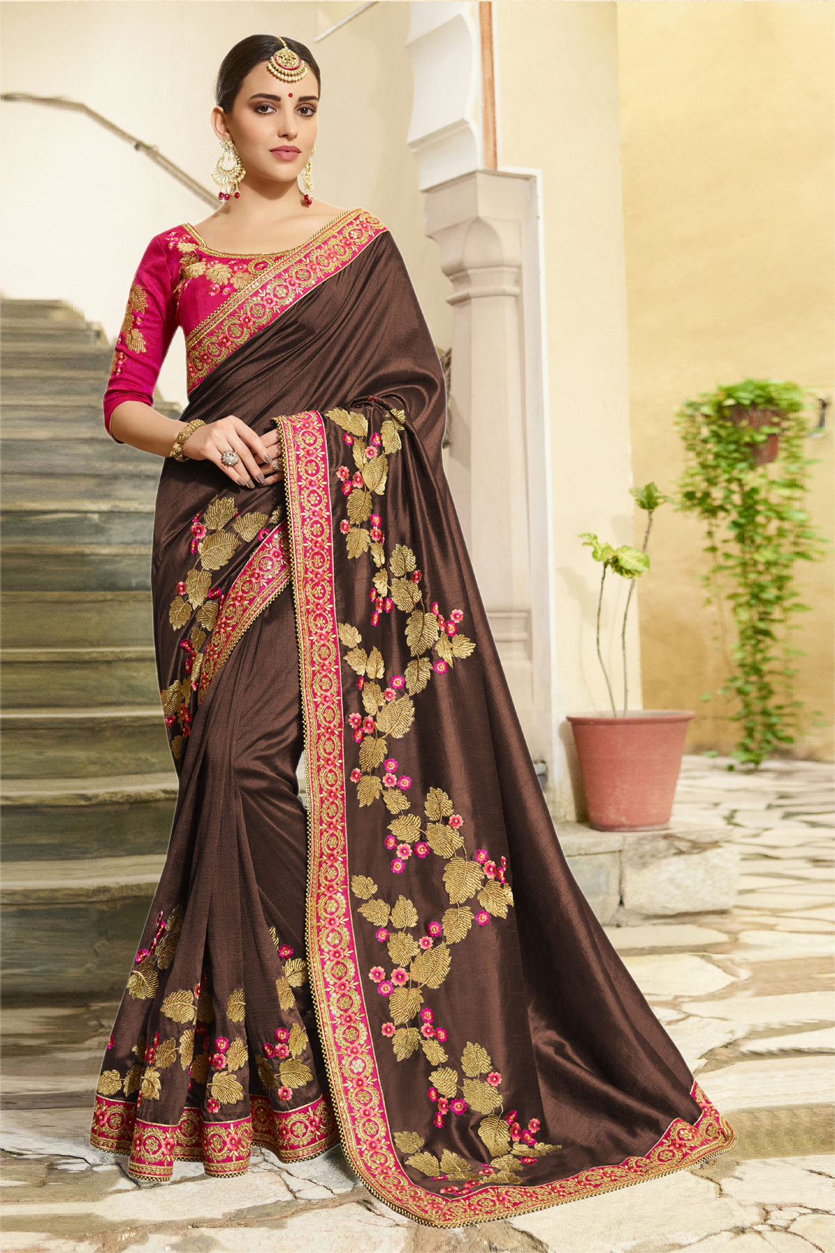 Indian Exlclusive Designer Party Wear Embroidery Women Saree