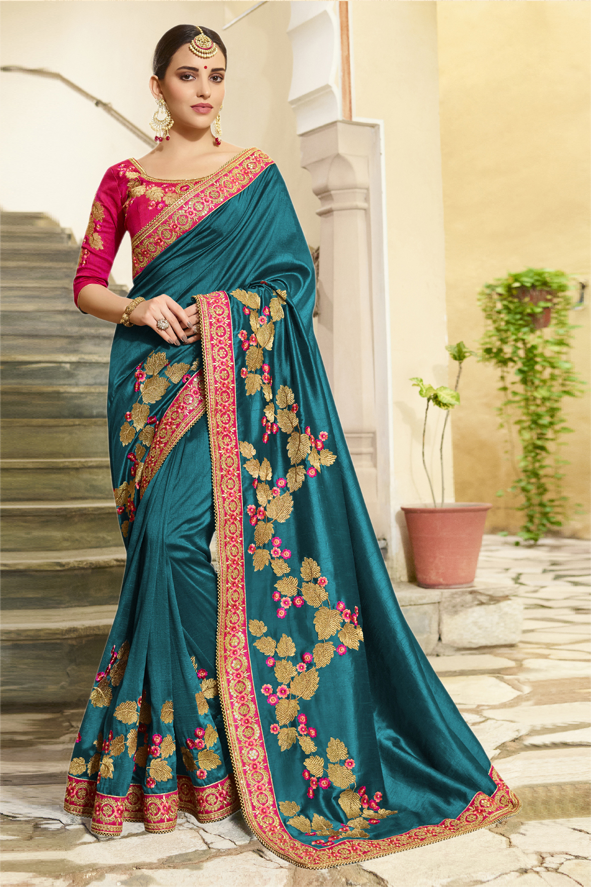 Indian Exlclusive Designer Party Wear Embroidery Women Saree