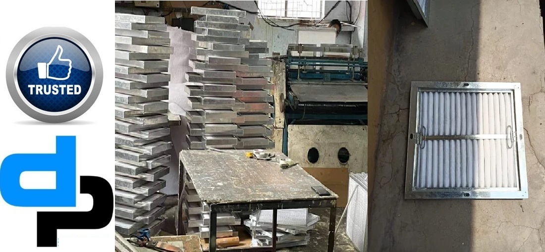 Ahu Pre Filter - Galvanised Steel/aluminium Anodized/ss304, Synthetic Non Woven Media, Flange/box Frame, Lightweight, Durable, Fire Retardant, Easy To Clean