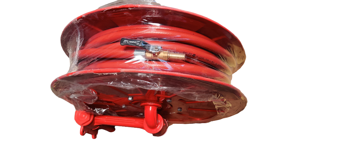 Hose Reel - Aluminium Construction, Max Pipe Length 30 M, Red Color, Bis Approved | Durable, Portable, Quick Deployment, Reliable For Firefighting Applications
