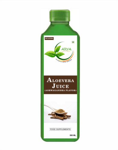 Alovera Ashwagandha Leaf Juice - 500ml Bottle, Supports Weight Control and Detoxification, Enhances Metabolism, Bitter Taste, 24 Months Shelf Life