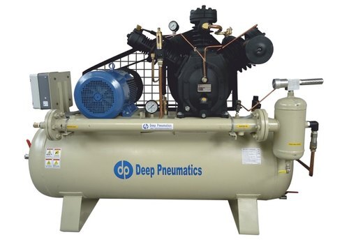 Reciprocating Air Compressor - 900mm Length, 2248mm Height, Grey Color, 156kg Weight | Silent Operation, 1 Year Warranty, Ideal for Industrial Use