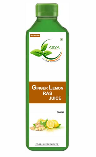 Ginger Lemon Juice - 500ml Bottle | Liquid Form, Bitter Taste, Shelf Life Of 24 Months, Suitable For Adults