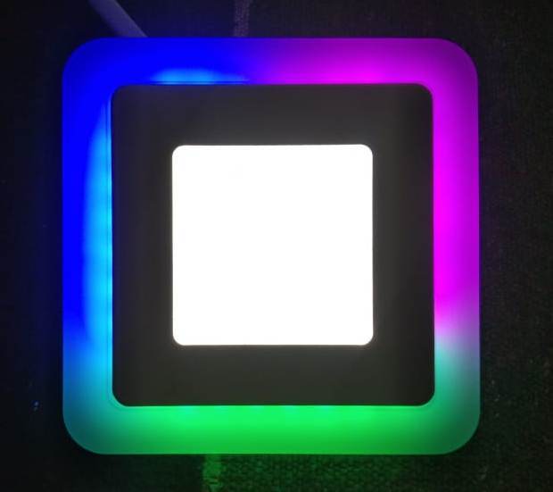 Led Square Ceiling Light - Metal & Glass, 10x10x10 Cm, Rgb Color Options, Cool White Light, Input Voltage 85-265 V, Power Factor 0.9, Custom Size Available