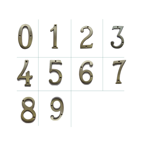 जिंक अलॉय प्लेन ग्लास प्लाक नंबर