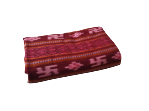 मल्टीकलर Ghl गुएंडिचा हाट संबलपुरी सर्टिफाइड हैंडलूम कॉटन फ़ैब्रिक (स्वस्तिक डिज़ाइन)