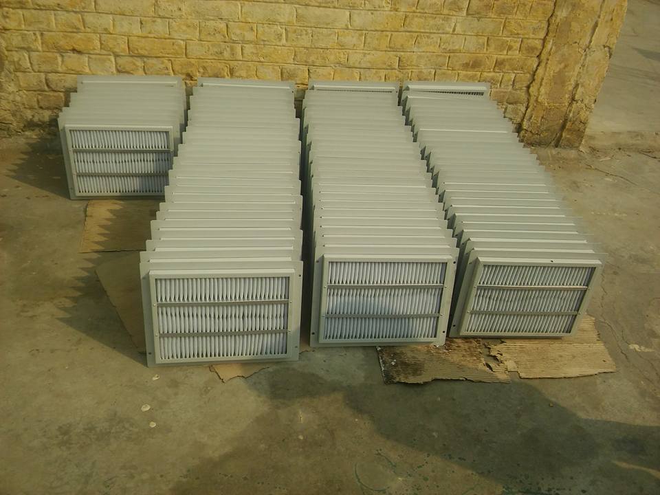 Ahu Pre Filter - Galvanized Steel Aluminum Anodized Ss304 | Custom Sizes Box Filter Shape 1 To 5 Micron Filtration High Dust Holding Capacity