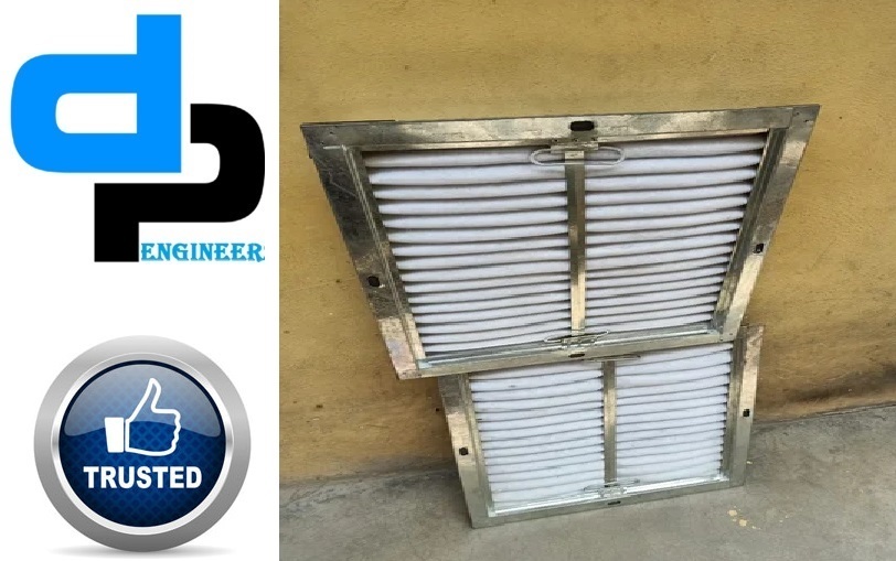 Ahu Pre Filter - Aluminum, Galvanized Steel, Ss304 | Flange/box Frame, Fire Retardant Synthetic Non Woven, Easy Assembly, High Efficiency Filtration