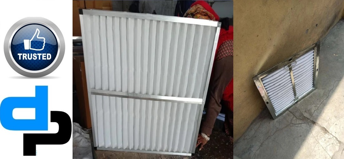 Ahu Pre Filter - Galvanised Steel/aluminium Anodized, Synthetic Non Woven Media | Flange/box Frame, Cleanable, High Efficiency Filtration