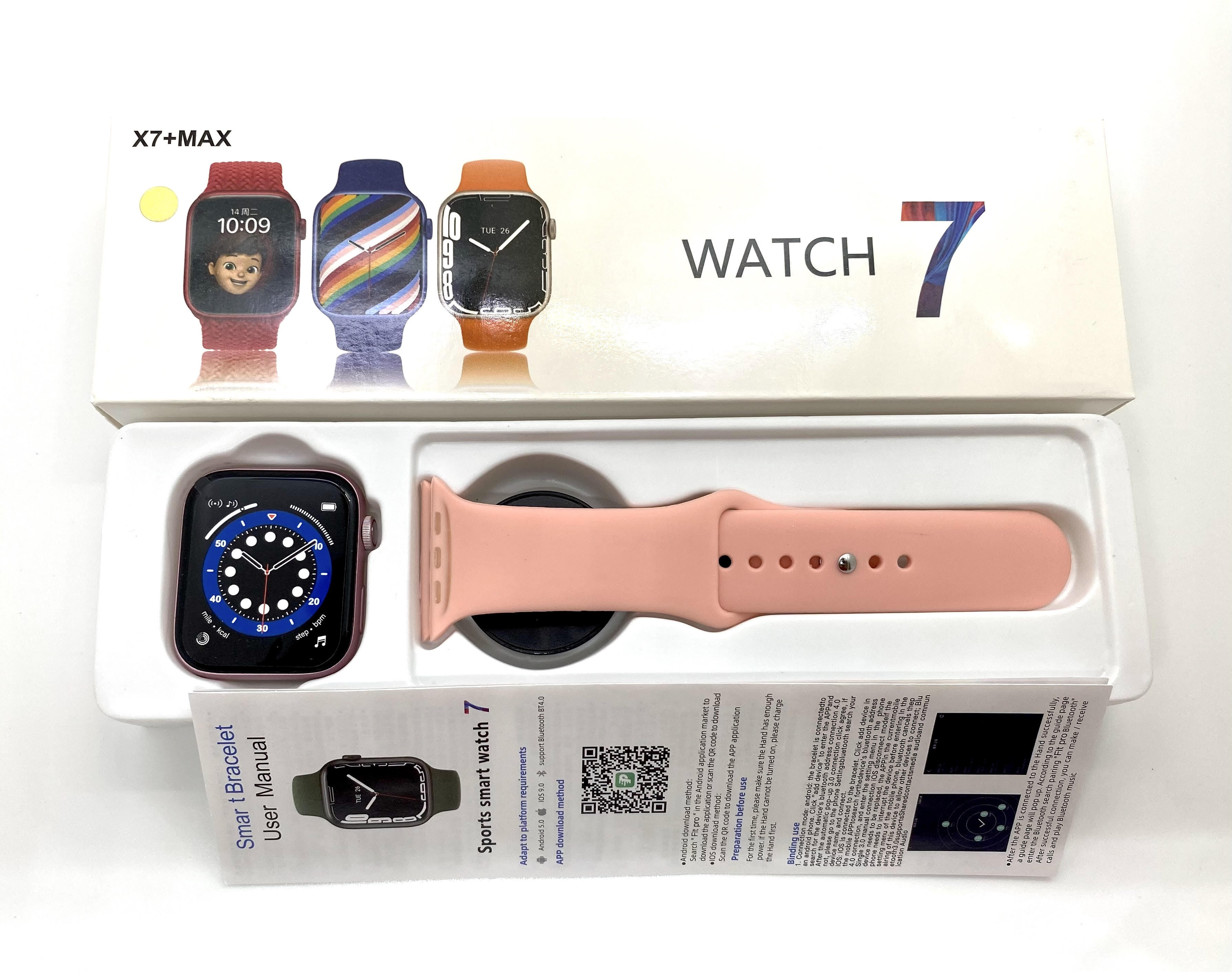 Pink X7 Plus Max Smart Watch (Pink)