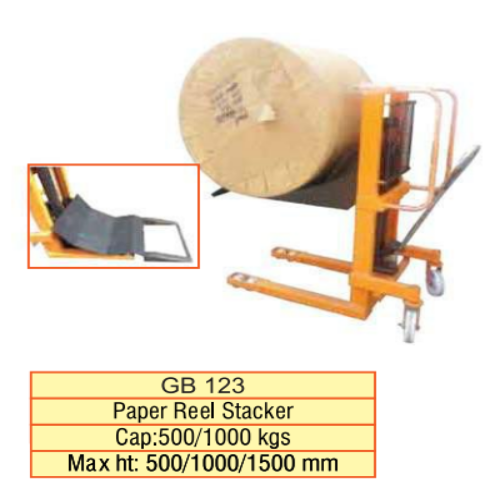Paper Reel Stacker - New Industrial Equipment , Easy to Operate and Strong Design in Yellow