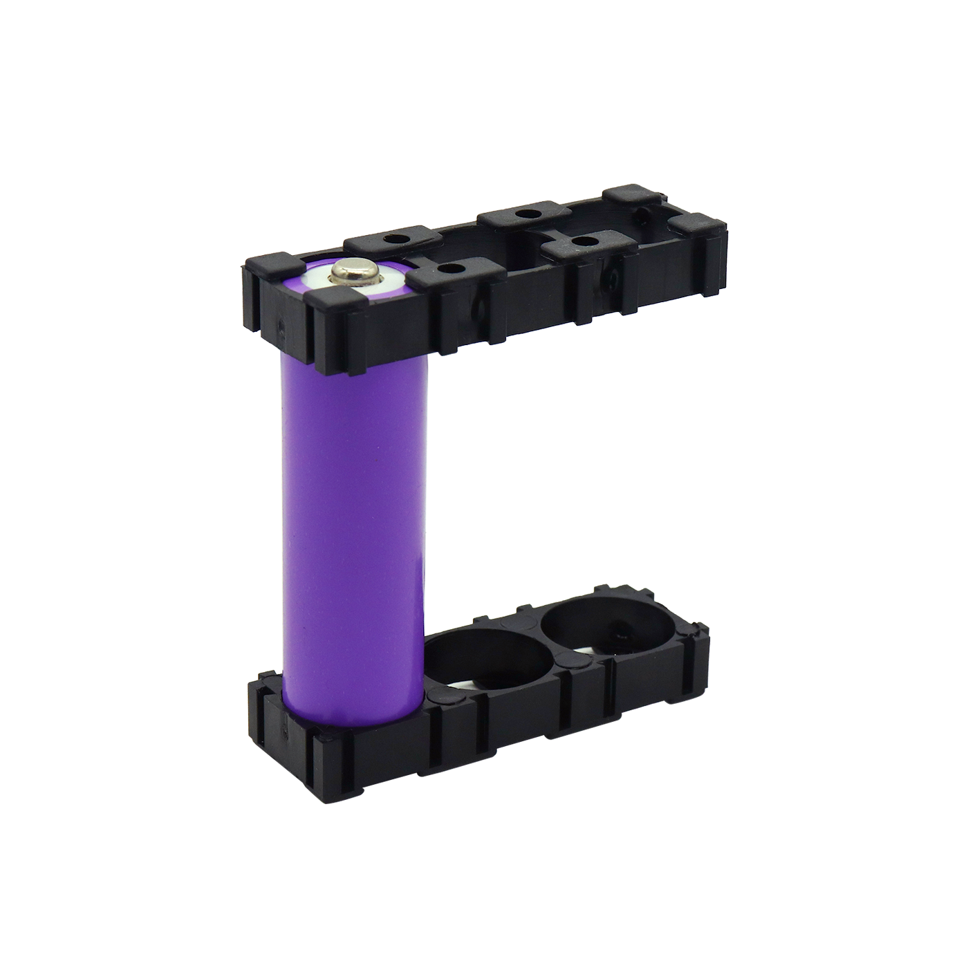 18650 Triple Lithium Battery Spacer Hard Plastic Holders For Diy - Hard Plastic Material, Black Color | High Precision, Temperature Resistant, Customizable Design, Easy Assembly