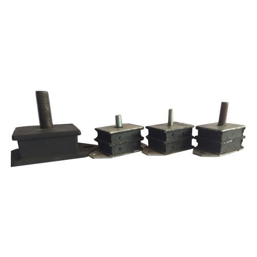 Sandwich Mount - Natural Rubber & Steel, 15 Mm Thickness, Square Shape, Black Color | High Vibration Bearing Capacity, Long Service Life, Easy To Install