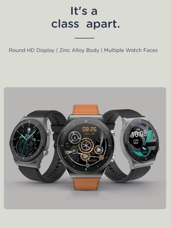 Tan Leather Revo - Classic Round Dial Calling Smart Watch