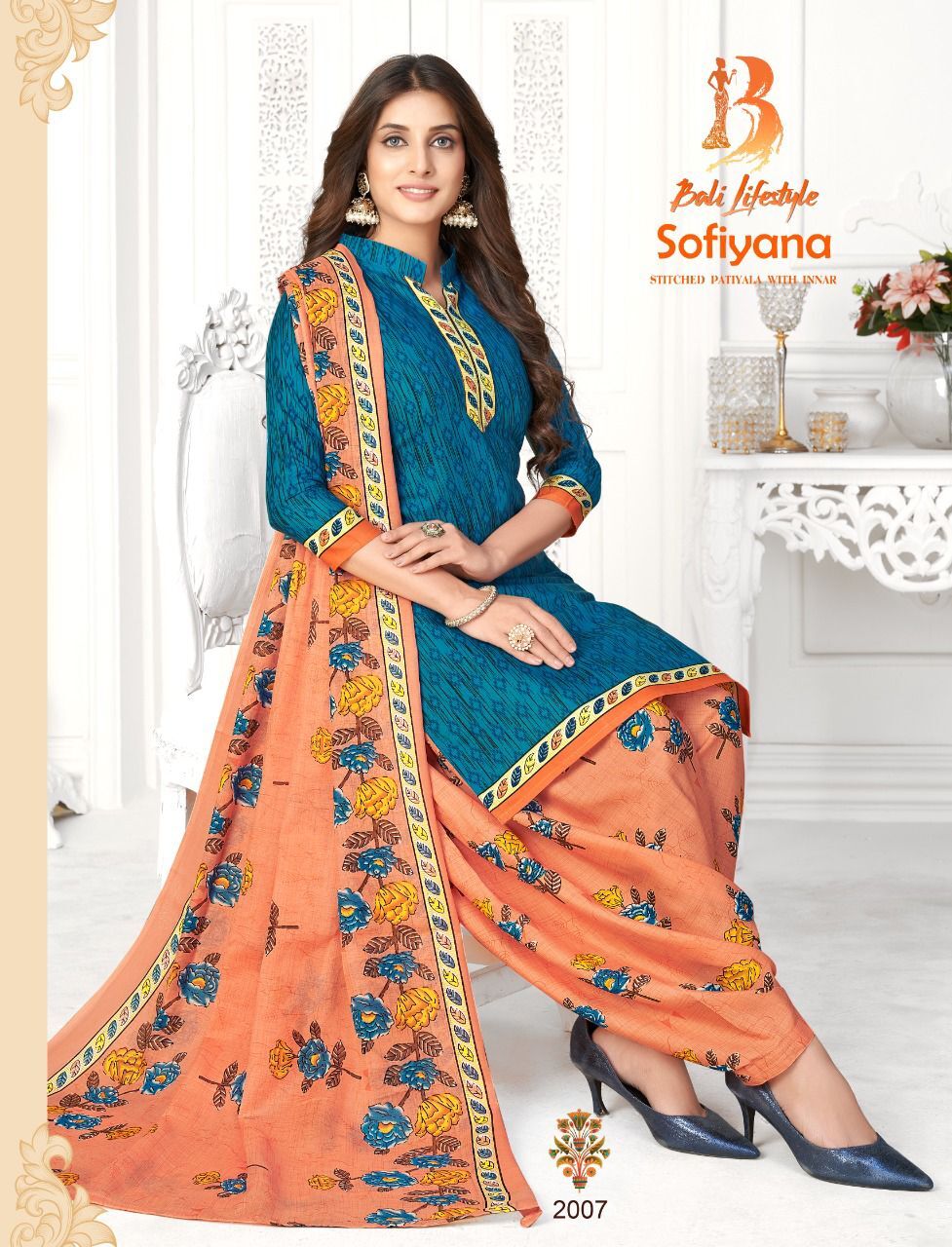 Suit Concept - Cotton Blend, Xl & Xxl Sizes, Patiyala Salwar With Inner Aster | Modern Ethnic Dress, Full Sleeves, All-season, Printed, Washable