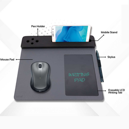 Square Mouse Pad With Mobile Holder