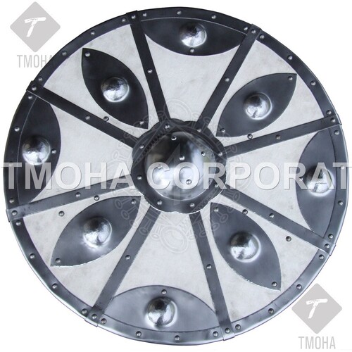 आयरन मध्यकालीन शील्ड सजावटी शील्ड आर्मर शील्ड हस्तनिर्मित शील्ड सजावटी शील्ड वाइकिंग शील्ड Steinar Ms0035