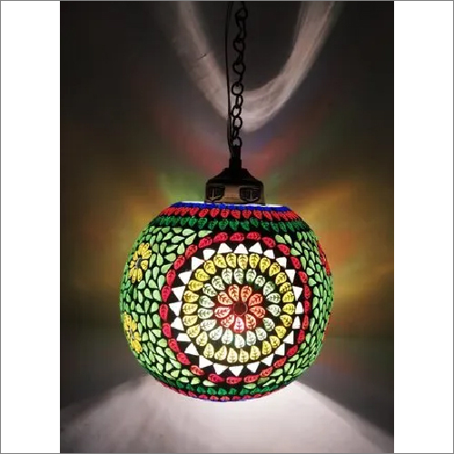 Decorative Hanging Light - Glass Round Design | Multicolor Electric Illumination