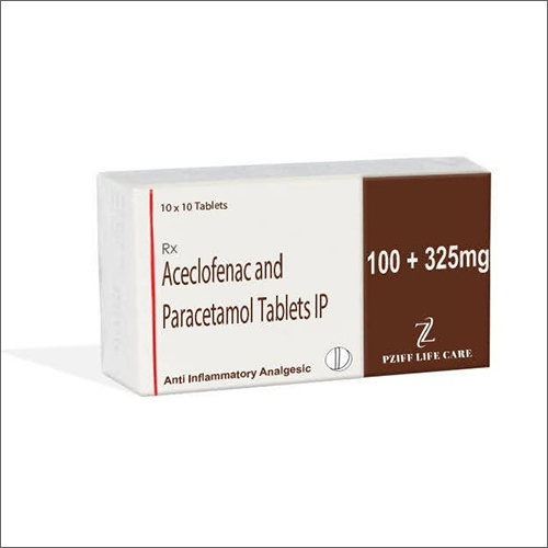 100mg 325Mg एसीक्लोफेनाक और पैरासिटामोल टैबलेट आईपी जनरल मेडिसिन