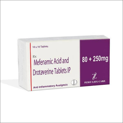 80Mg 250Mg Mefenamic Acid And Drotaverine Tablets Ip General Medicines