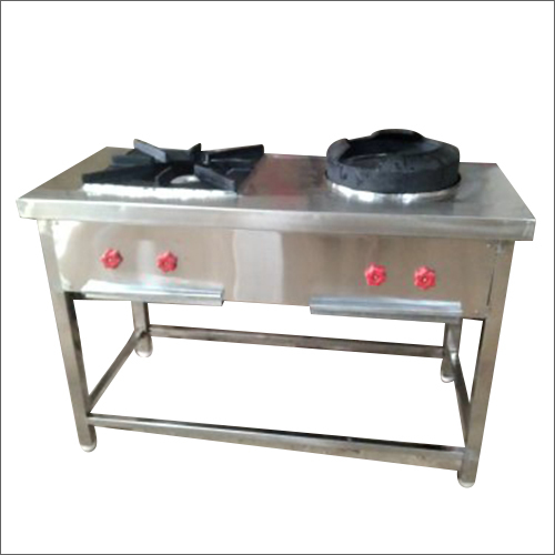 Chinese Cooking Range - Stainless Steel, 48x24x32 Dimensions | Durable Metal Design