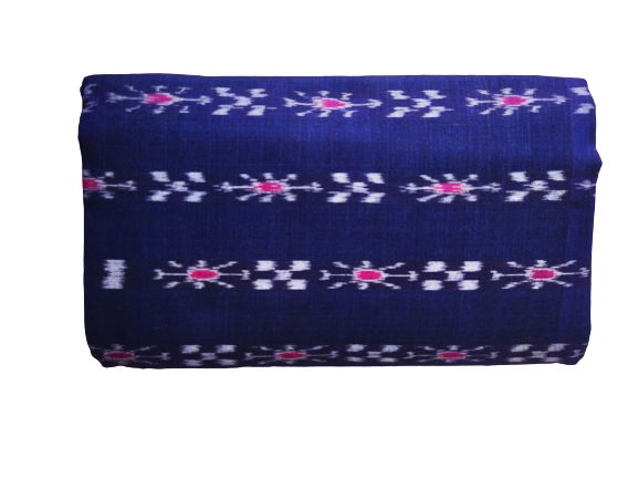 Brown Ghl Guendicha Haat Sambalpuri Certified Handloom Cotton Fabric (Tara Pasapali )