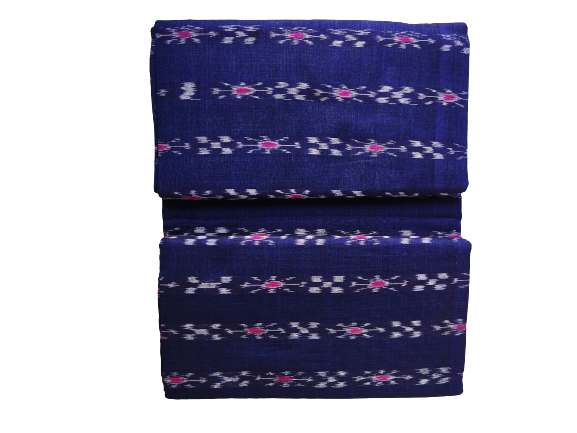 Brown Ghl Guendicha Haat Sambalpuri Certified Handloom Cotton Fabric (Tara Pasapali )
