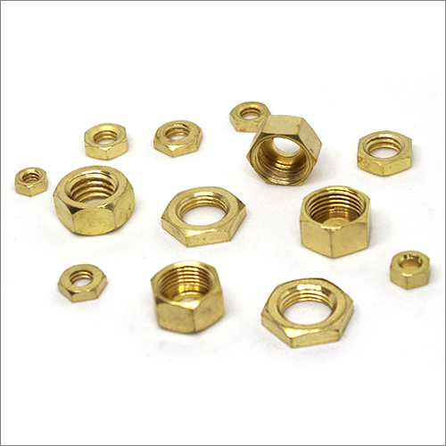 Polished Brass Hex Nuts