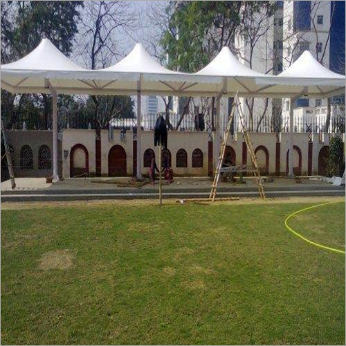 Tensile Gazebo - Waterproof Steel & PVC Coated Fabric, Customized Free Standing Design, Elegant White Color