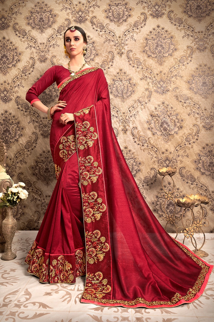 All Exlclusive Designer Embrodery Women Chiffon Saree
