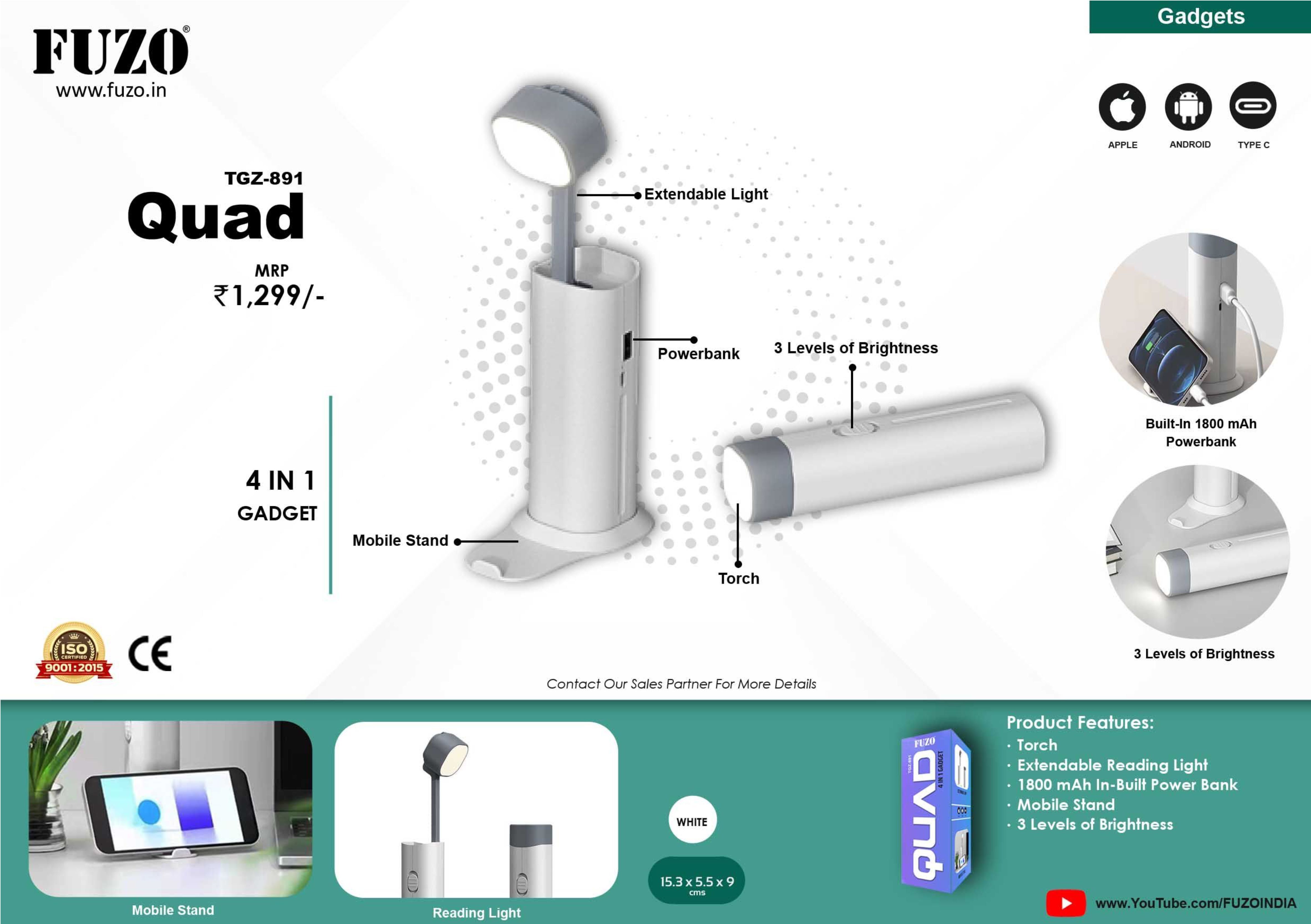 Quad - 4 In 1 Gadget
