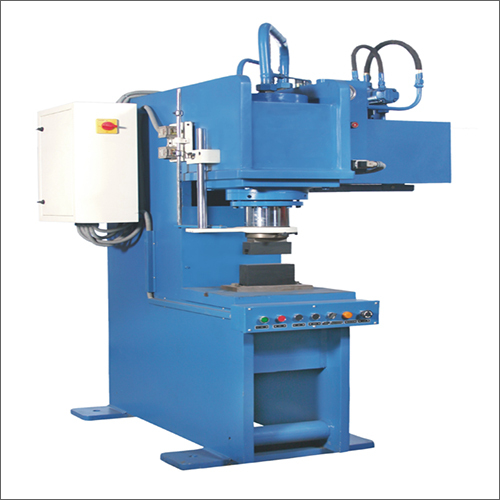 Blue Industrial Hydraulic Press