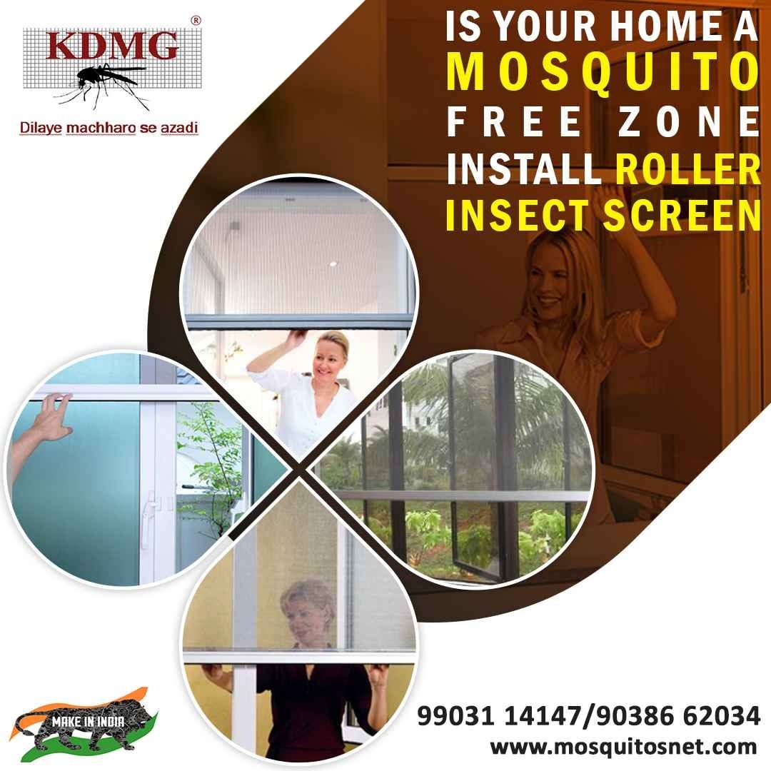 Roller Insect Screen - Fibreglass Mesh, Brown Color | Rust Proof, Fire Proof, Self-cleaning, Long Life